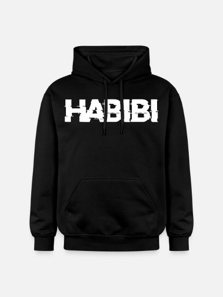 Habibi lettering - Gildan Unisex Softstyle® Midweight Hoodie - black