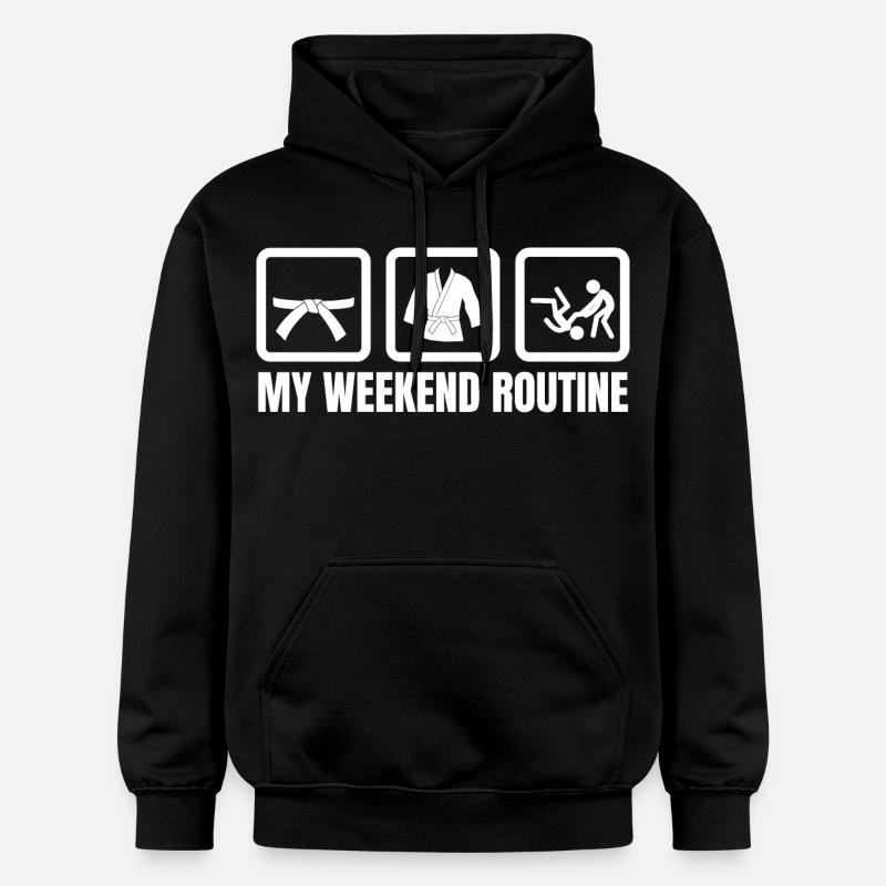 Week-end de judo - Sweat à capuche Softstyle® Gildan Unisexe - noir