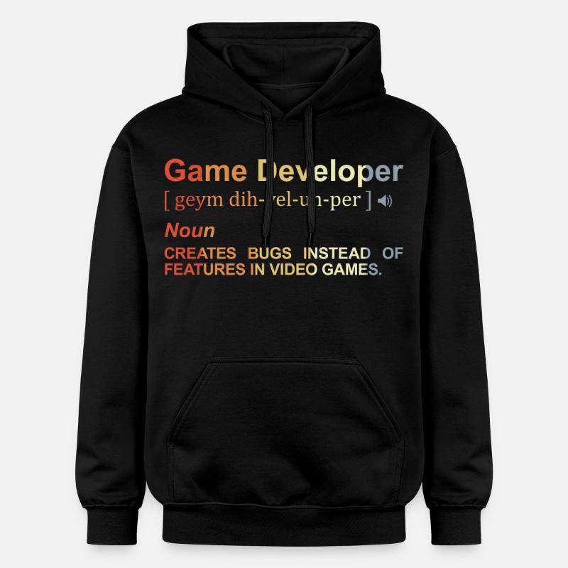 Game Developer Definition - Gildan Unisex Softstyle® Midweight Hoodie - black