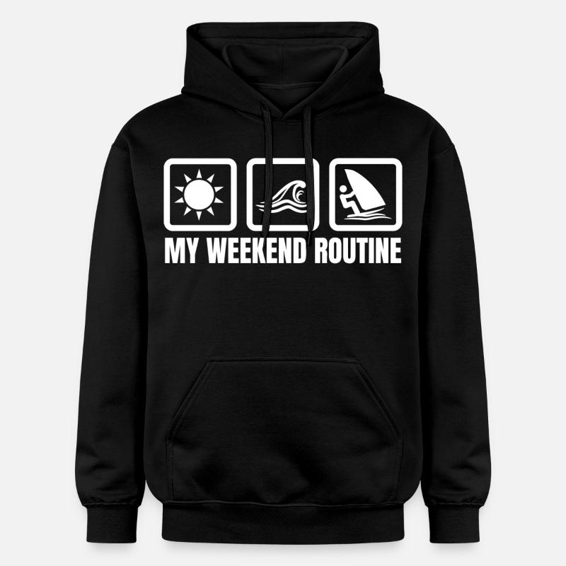 Ma routine du week-end - Sweat à capuche Softstyle® Gildan Unisexe - noir