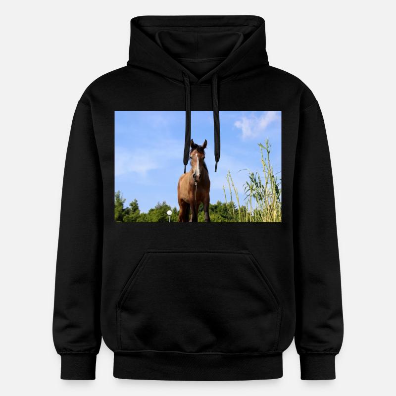 Affiche Cheval Cheval - Sweat à capuche Softstyle® Gildan Unisexe - noir