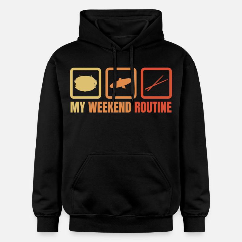 Ma routine du week-end - Sweat à capuche Softstyle® Gildan Unisexe - noir