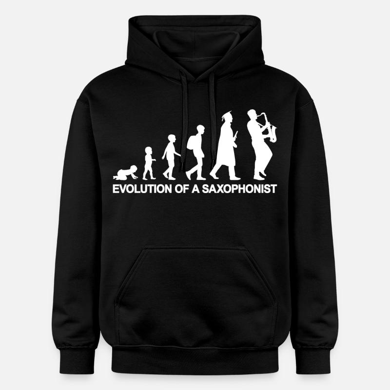 Évolution d’un saxophoniste - Sweat à capuche Softstyle® Gildan Unisexe - noir