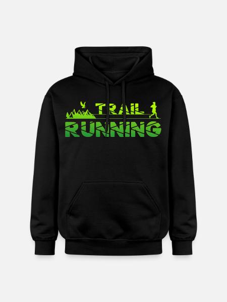 Trail Running Eagle Mountains Skog Sko Profil Grønn - Gildan Unisex Softstyle® Midweight Hoodie - svart