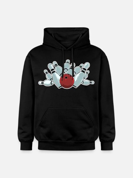 Bowling Strike - Gildan Unisex Softstyle® Midweight Hoodie - black