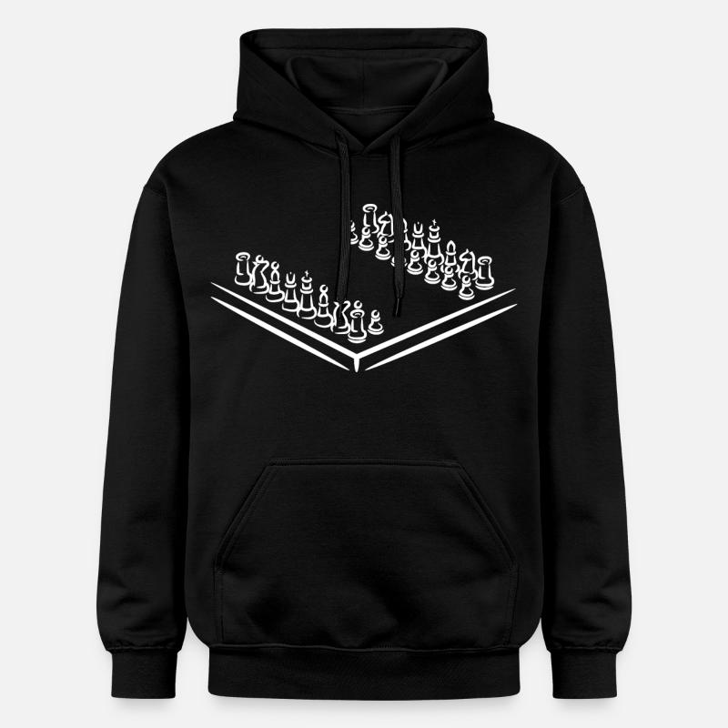 Échecs - Sweat à capuche Softstyle® Gildan Unisexe - noir