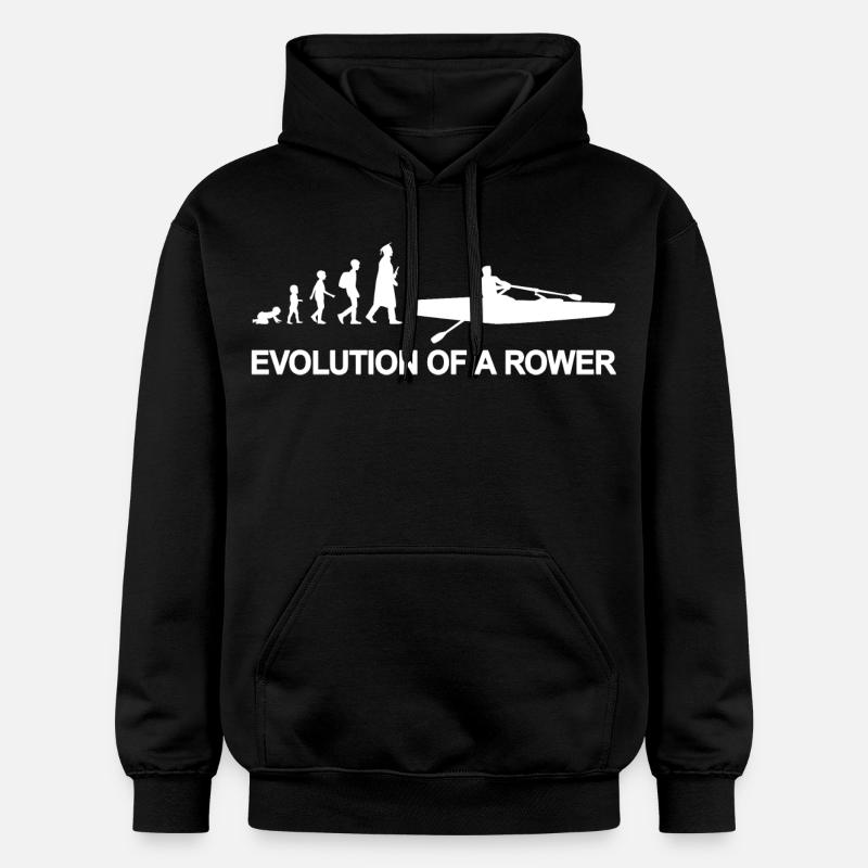 Kind zum Ruderer Evolution - Gildan Unisex Softstyle® Midweight Hoodie - Schwarz