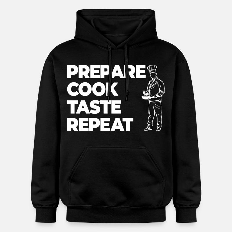 Préparer, cuisiner, déguster - Sweat à capuche Softstyle® Gildan Unisexe - noir