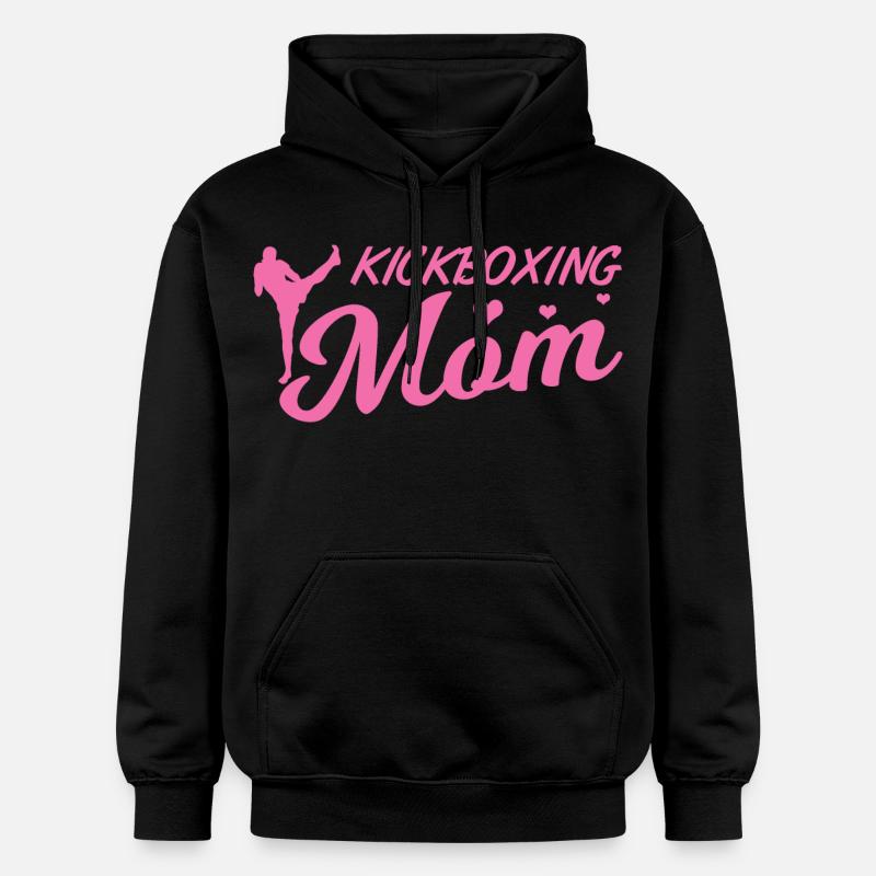 Maman kickboxeuse - Sweat à capuche Softstyle® Gildan Unisexe - noir