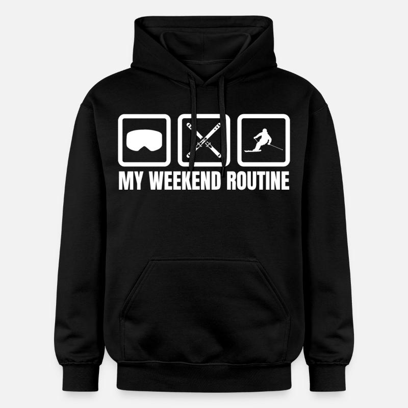 Ma routine du week-end - Sweat à capuche Softstyle® Gildan Unisexe - noir