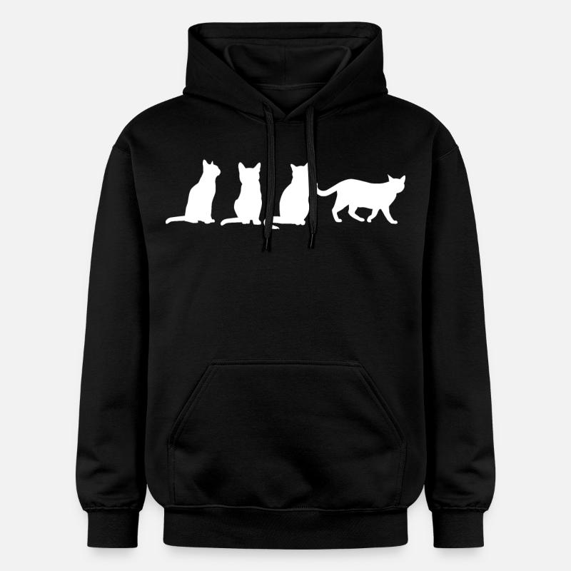 Drôles de chats - Sweat à capuche Softstyle® Gildan Unisexe - noir