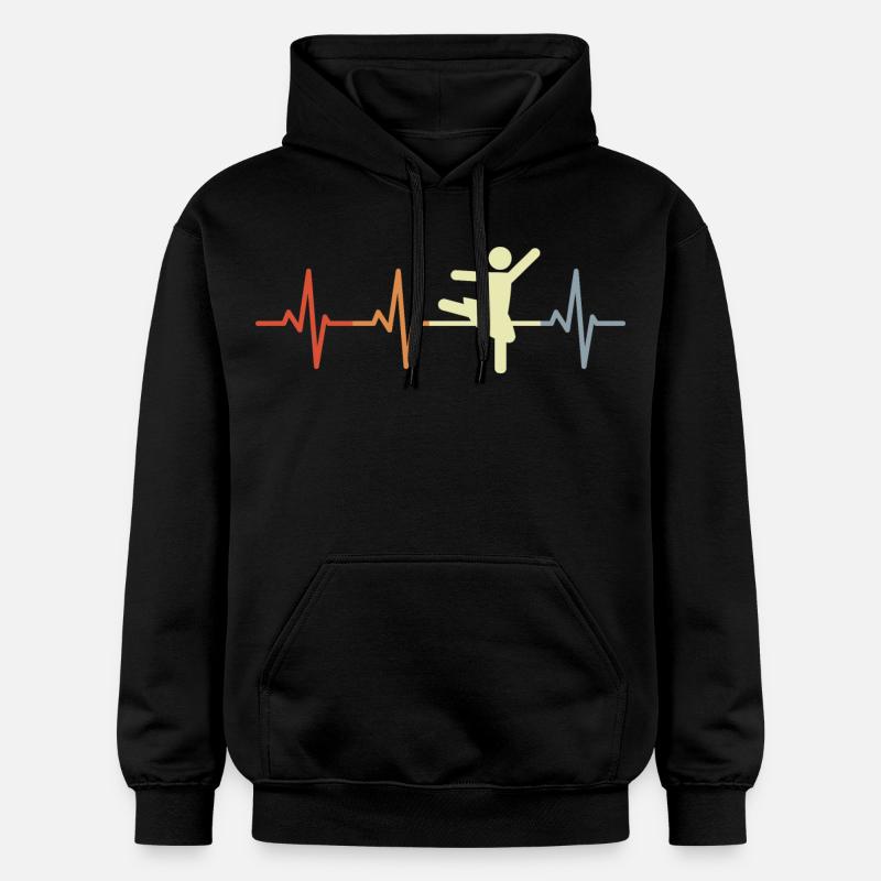 Danseur de ballet Heartbeat - Sweat à capuche Softstyle® Gildan Unisexe - noir