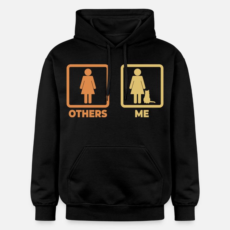 Figurine bâton d’amant de chat - Sweat à capuche Softstyle® Gildan Unisexe - noir