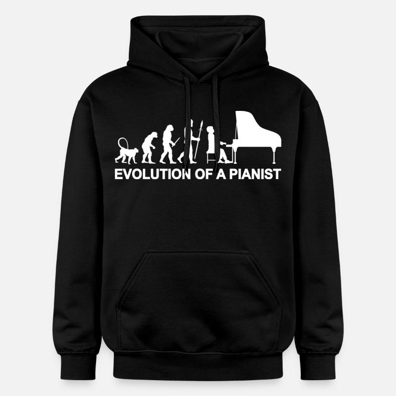Évolution d’un pianiste - Sweat à capuche Softstyle® Gildan Unisexe - noir