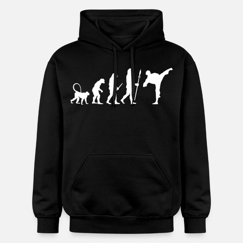 Évolution du karaté - Sweat à capuche Softstyle® Gildan Unisexe - noir