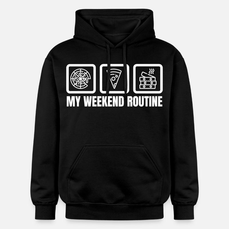 Ma routine du week-end - Sweat à capuche Softstyle® Gildan Unisexe - noir