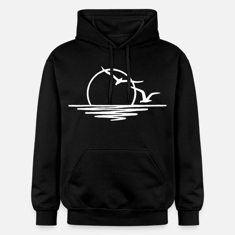 Soleil couchant (blanc) - Sweat à capuche Softstyle® Gildan Unisexe - noir