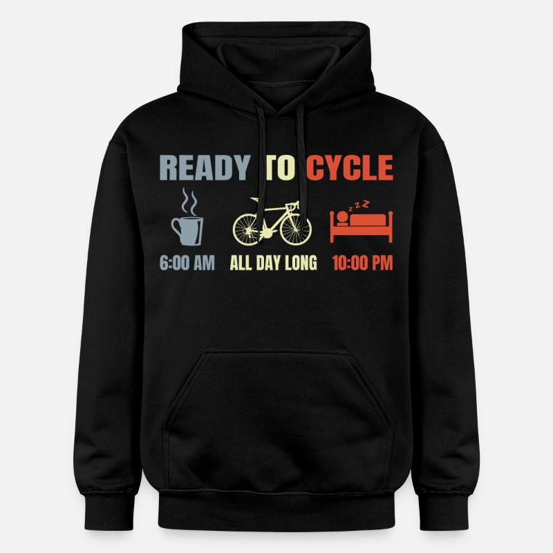 Cyclists schedule - Gildan Unisex Softstyle® Midweight Hoodie - black