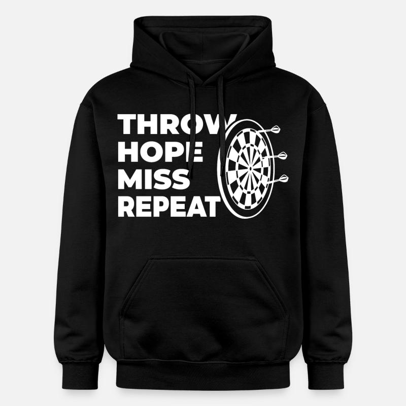 lancer, espérer, manquer, répéter - Sweat à capuche Softstyle® Gildan Unisexe - noir