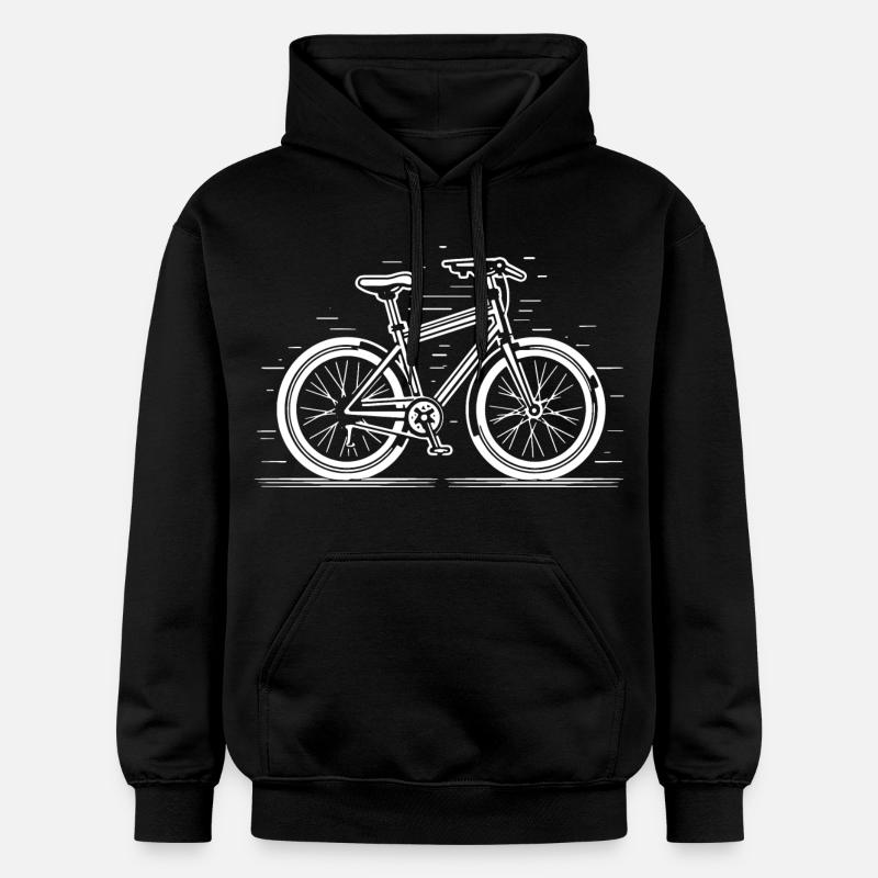 Illustration de bicyclette - Sweat à capuche Softstyle® Gildan Unisexe - noir