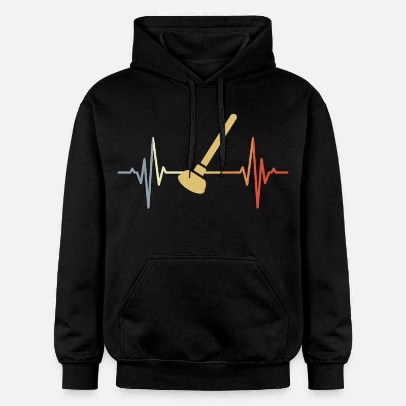 Fréquence d’impulsion de la ventouse rétro - Sweat à capuche Softstyle® Gildan Unisexe - noir