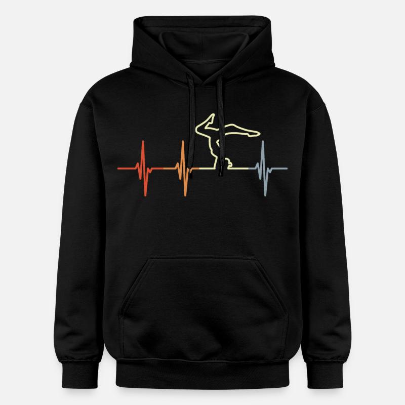 Palpitations cardiaques de yoga - Sweat à capuche Softstyle® Gildan Unisexe - noir