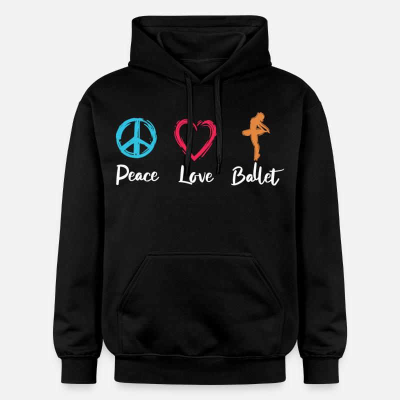 Peace Love Ballet - Sweat à capuche Softstyle® Gildan Unisexe - noir