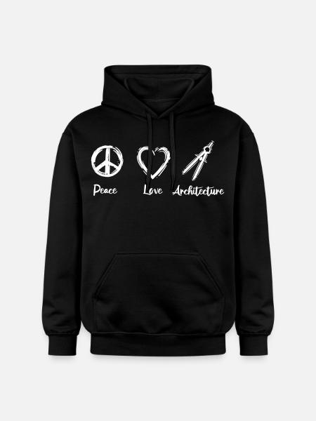 J’adore l’architecture - Sweat à capuche Softstyle® Gildan Unisexe - noir