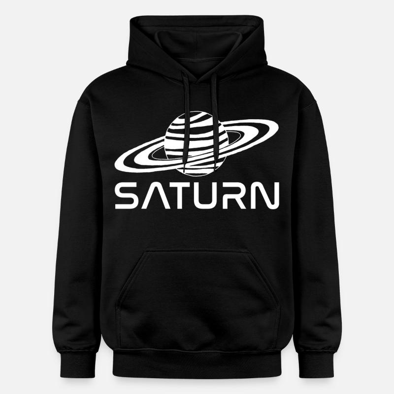 Planète saturne blanche - Sweat à capuche Softstyle® Gildan Unisexe - noir