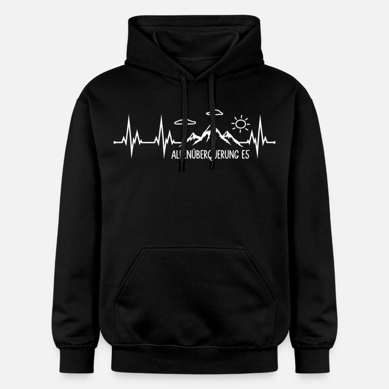 Alpenüberquerung E5 - Gildan Unisex Softstyle® Midweight Hoodie - Schwarz