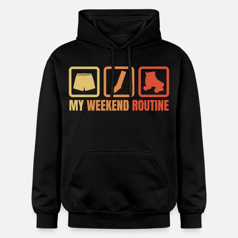 Week-end avec patins à roulettes - Sweat à capuche Softstyle® Gildan Unisexe - noir
