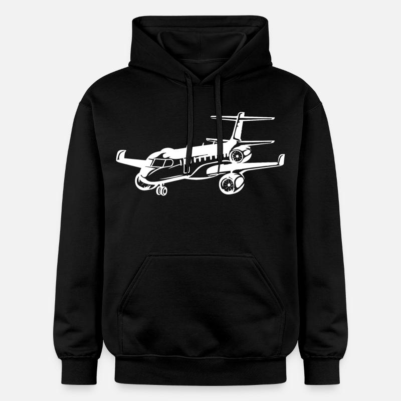 Dessin d’avion - Sweat à capuche Softstyle® Gildan Unisexe - noir