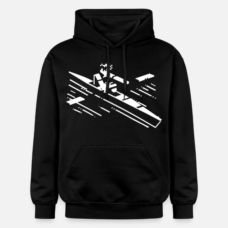 Aviron style dessin animé - Sweat à capuche Softstyle® Gildan Unisexe - noir