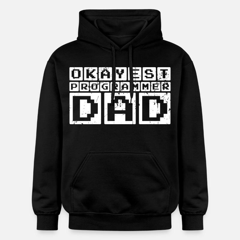 Okayest Programmeur Papa - Sweat à capuche Softstyle® Gildan Unisexe - noir