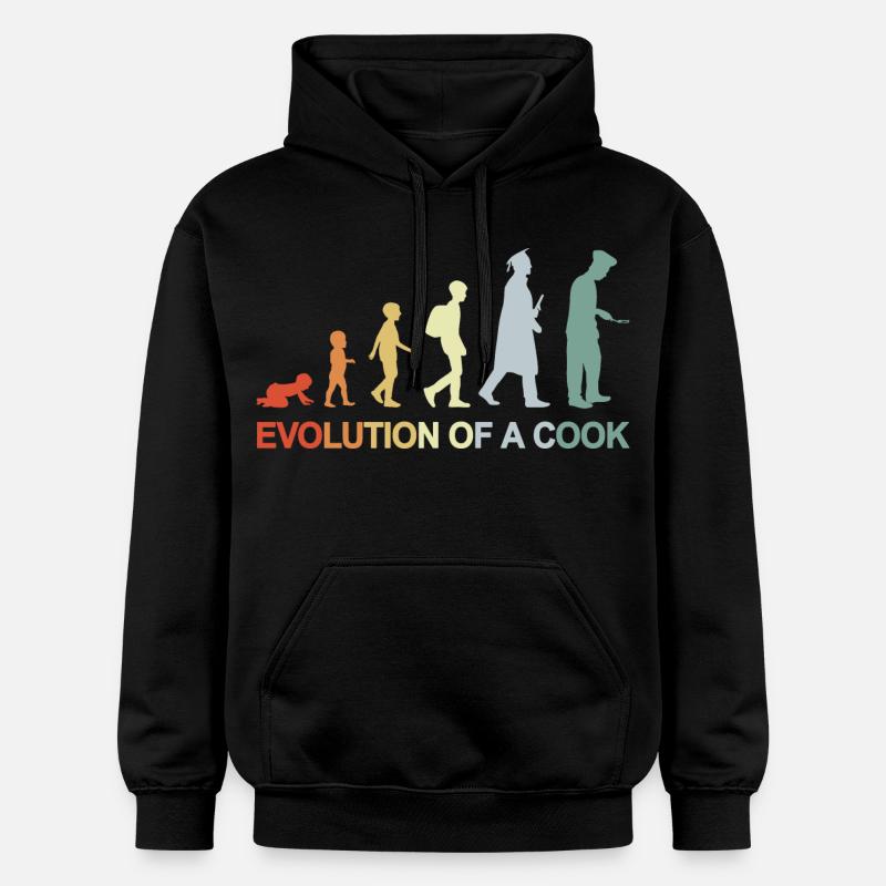 Evolution d’un cuisinier - Sweat à capuche Softstyle® Gildan Unisexe - noir
