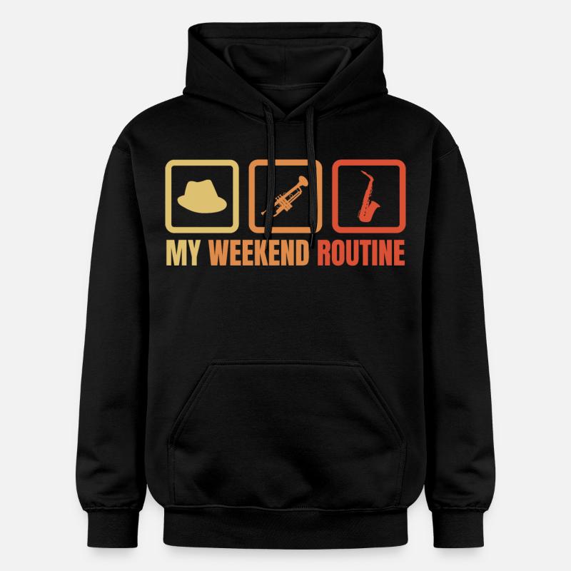 Routine du week-end du trompettiste - Sweat à capuche Softstyle® Gildan Unisexe - noir