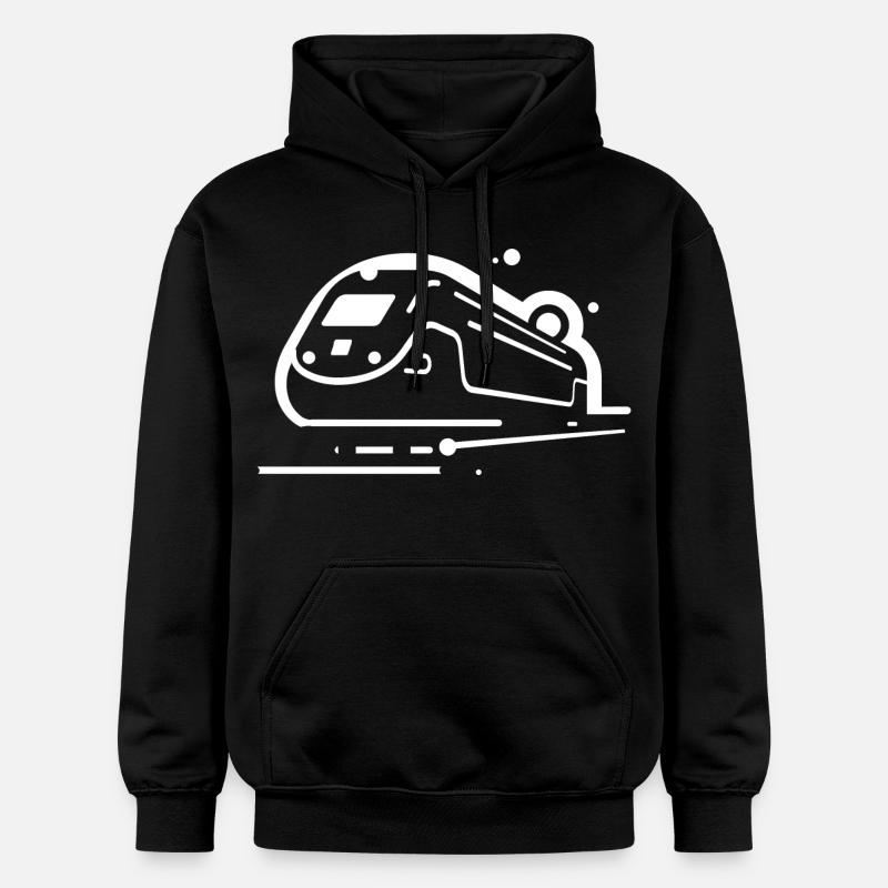 Train de dessin animé - Sweat à capuche Softstyle® Gildan Unisexe - noir