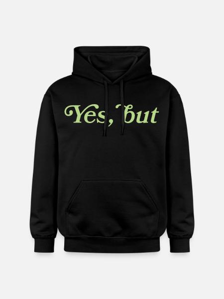 Yes, but – Minimalistisches Statement - Sweat à capuche Softstyle® Gildan Unisexe - noir