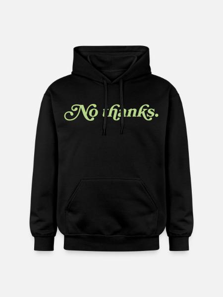 No thanks – Minimalistisches Statement - Gildan Unisex Softstyle® Midweight Hoodie - Schwarz