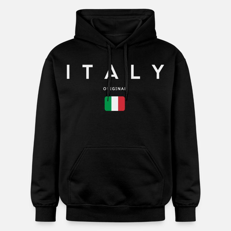 Drapeau de l’Italie, fierté italienne - Sweat à capuche Softstyle® Gildan Unisexe - noir