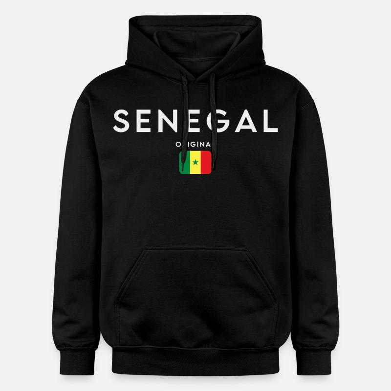 Drapeau sénégalais, fierté sénégalaise - Sweat à capuche Softstyle® Gildan Unisexe - noir