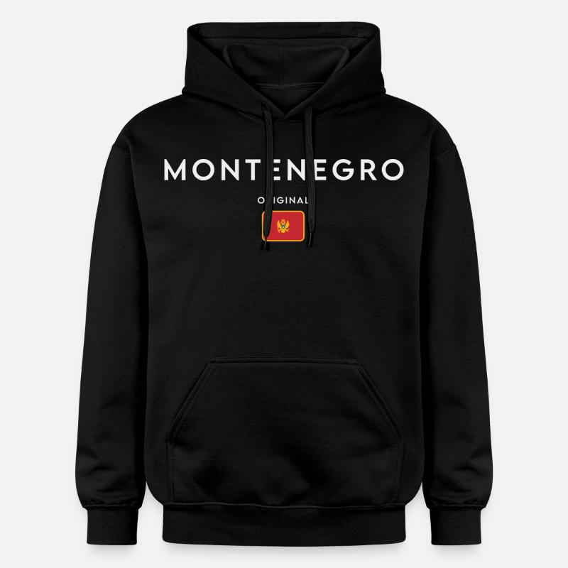 Drapeau du Monténégro, fierté monténégrine - Sweat à capuche Softstyle® Gildan Unisexe - noir