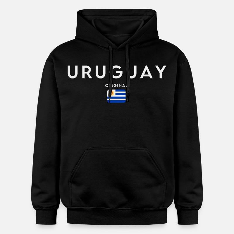 Drapeau de l’Uruguay, fierté uruguayenne - Sweat à capuche Softstyle® Gildan Unisexe - noir