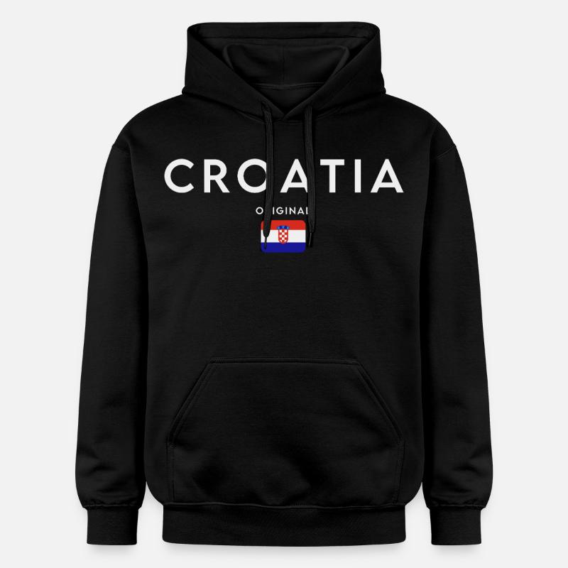 Drapeau croate, fierté croate - Sweat à capuche Softstyle® Gildan Unisexe - noir
