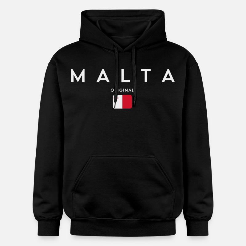 Drapeau de Malte, fierté maltaise - Sweat à capuche Softstyle® Gildan Unisexe - noir