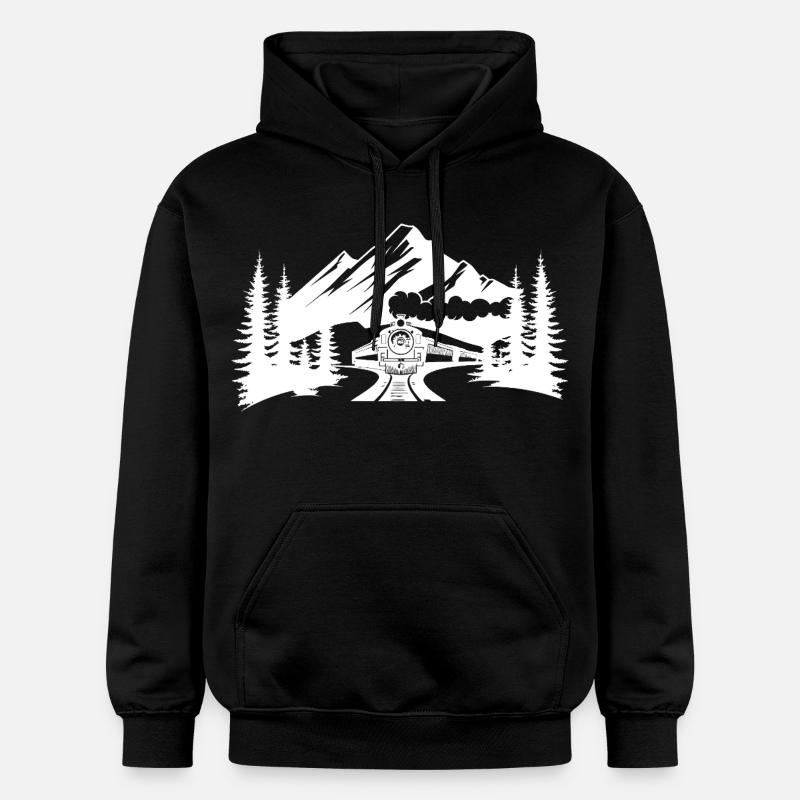 Chemin de fer - Sweat à capuche Softstyle® Gildan Unisexe - noir