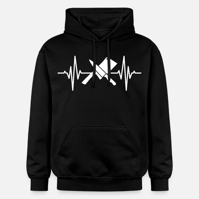 Fréquence du pouls du couperet - Sweat à capuche Softstyle® Gildan Unisexe - noir