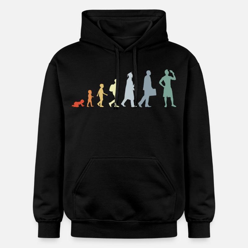 Evolution Eiscreme Liebhaber - Gildan Unisex Softstyle® Midweight Hoodie - Schwarz