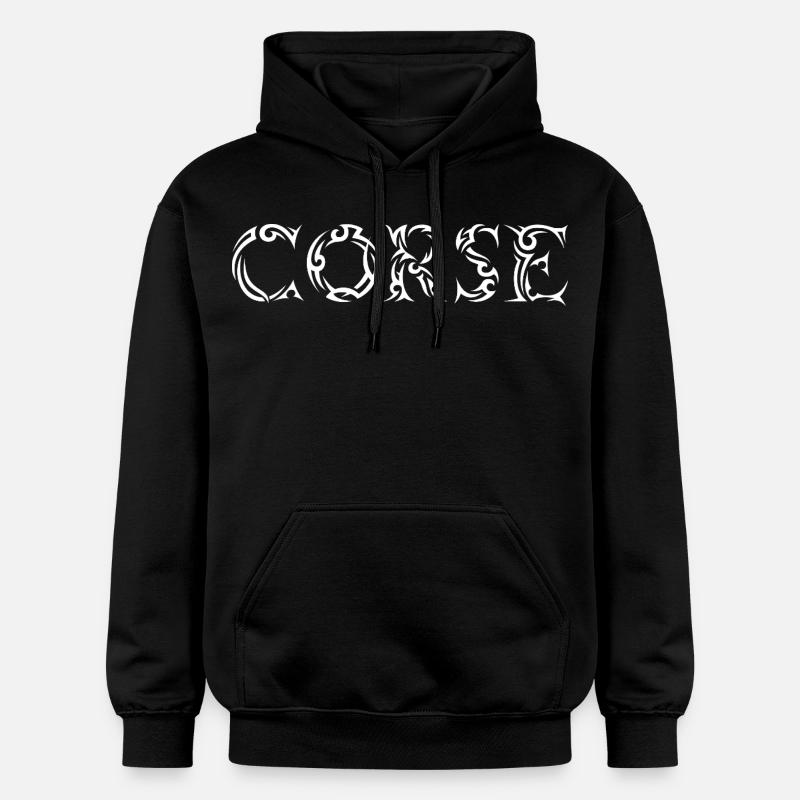 Corse Tribal - Sweat à capuche Softstyle® Gildan Unisexe - noir