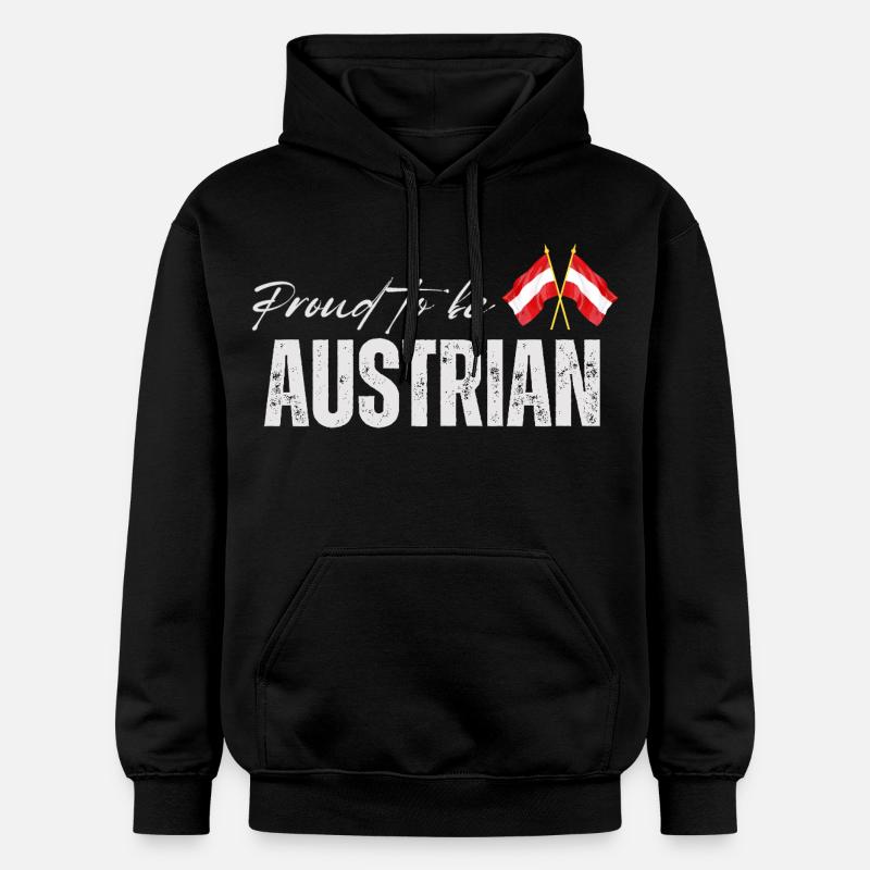 Fière autrichienne, j’adore l’Autriche - Sweat à capuche Softstyle® Gildan Unisexe - noir
